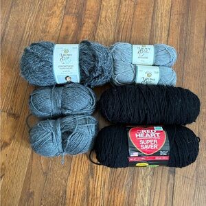 Black/Gray Yarn Destash
